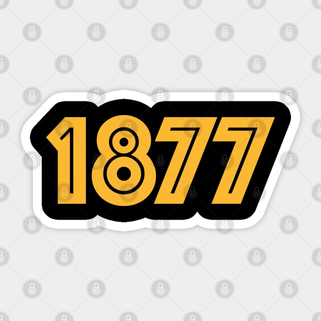 1877 Sticker by Confusion101